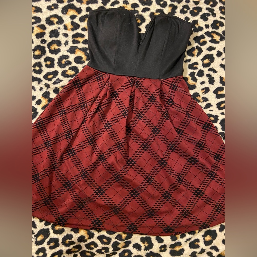 Black and Red plaid dress
